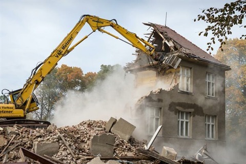 a house demolition