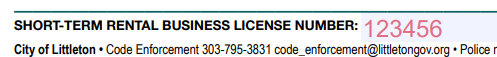 License number