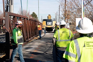 Men working on construction project