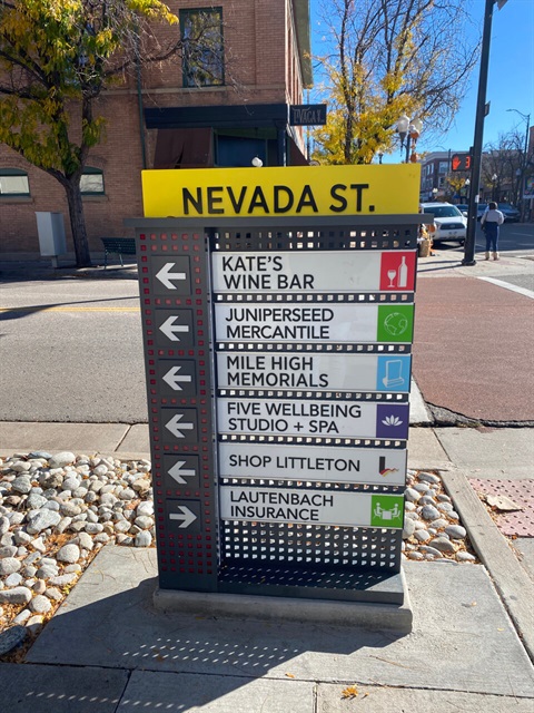Nevada Street Wayfinding sign