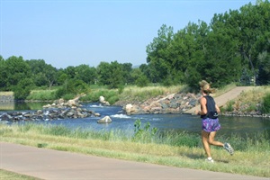 Jogger on the Mary Carter Greenway