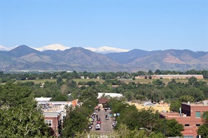 Downtown panorama in spring