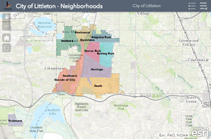Littleton Neighborhoods thumbnail map