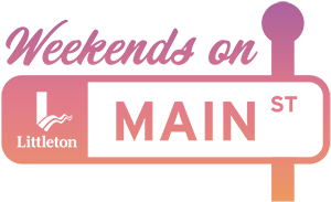 Graphic image of Weekends on Main logo: Main Street sign
