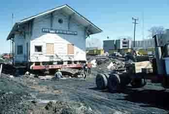 Denver & Rio Grande Depot 1984 preparing to move to Crestline Avenue and Rio Grande Street