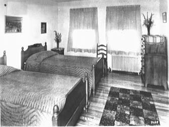 The new wing of the Geneva Home, constructed in 1941, included this bedroom 1945