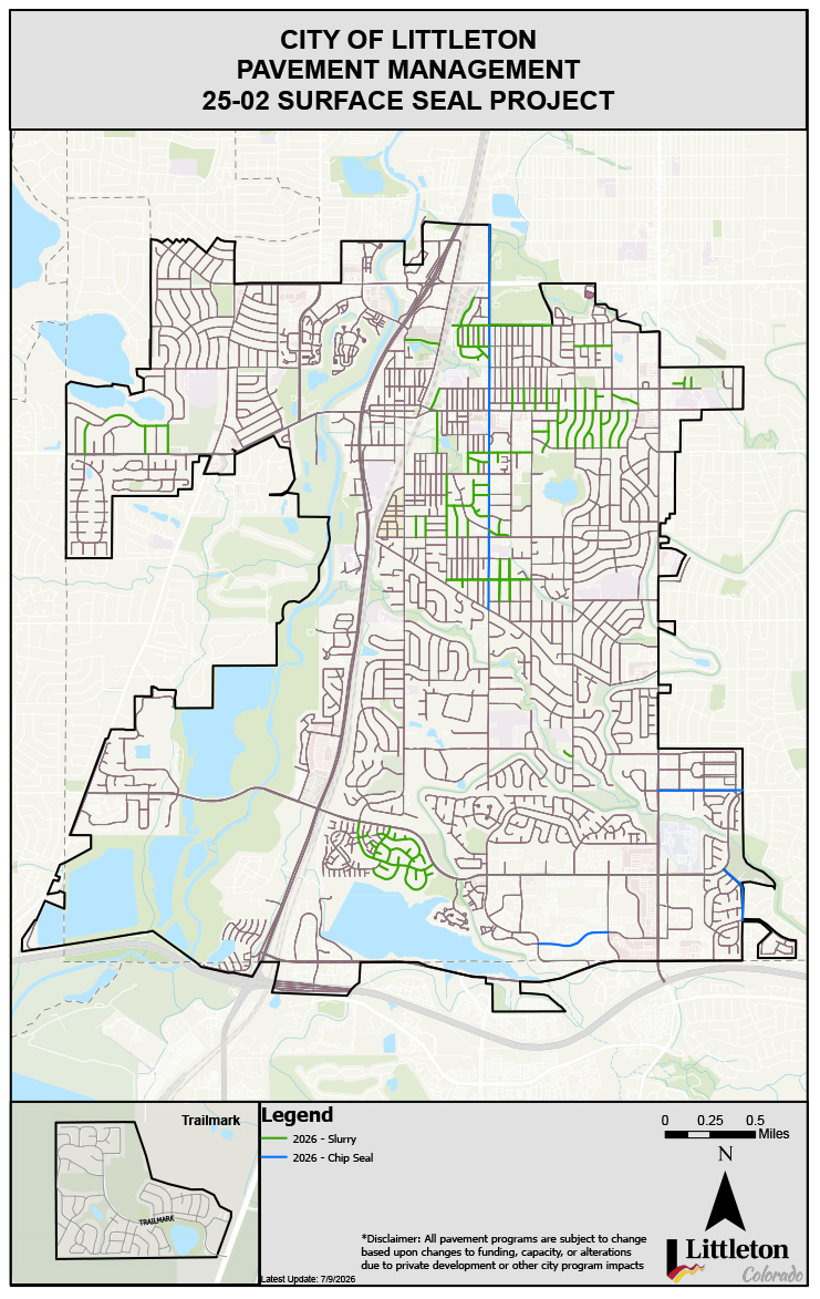Surface Seal Project map