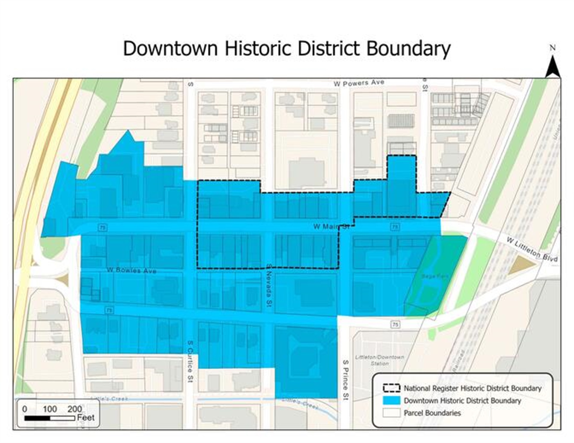 Downtown Historic District Boundary Map