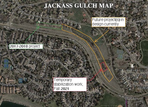 map of Jackass Gulch project